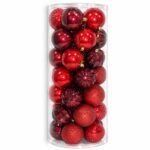 SET X 35 BOLAS 8CM ROJO/VINOTINTO