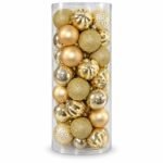 SET X 35 BOLAS 8CM DORADO