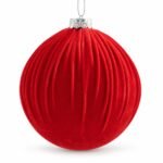 BOLA FORRADA TERCIOPELO ROJA 20cm