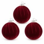 PACK X3 BOLA FORRADA TERCIOPELO VINOTINTO 15cm