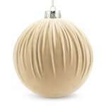 BOLA FORRADA TERCIOPELO CHAMPAÑA 20cm