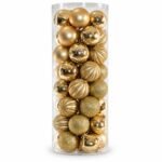 TARRO 40 BOLAS DORADAS SURTIDAS 8cm