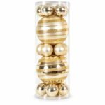 TARRO 17 BOLAS CHAMPAÑA SURTIDAS 2 DE 15cm y 15 DE 6cm