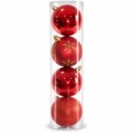 TARRO 4 BOLAS ROJAS SURTIDAS 15cm