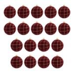 PACK X3 CAJA 6 BOLAS VINOTINTO VELVET CON CUADROS DORADOS 8cm