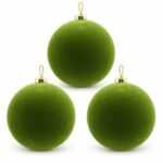PACK X3 BOLA VERDE VELVET 15cm