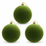 PACK X3 BOLA VERDE OSCURO VELVET 15cm