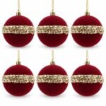 PACK X6 BOLA VINOTINTO VELVET FRANJA CANUTILLOS 8cm