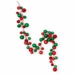 GUIRNALDA BOLAS DE 6-5 Y 4cm ROJO/VERDE 180cm
