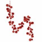 GUIRNALDA BOLAS DE 6-5 Y4cm ROJA 180cm