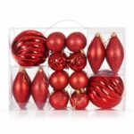 SET X 26 FIG. 2 BOLAS 12cm 16 BOLAS 6cm Y 8 LAGRIMAS DE 12x6cm ROJAS