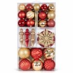 SET X 110 FIG. ROJO Y DORADO PARA DECORACION