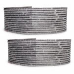 PACK X2 CINTA ALAMBRADA 2.5" X 10YDS YUTE GRIS CON LINEAS ESCARCHADA