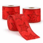 PACK X3 CINTA 6CMX9M FIGURA ESTRELLAS ROJA