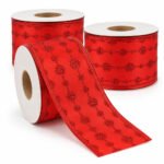 PACK X3 CINTA 6CMX9M CIRCULOS ESCARCHADOS ROJA