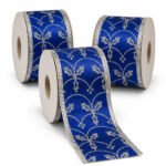 PACK X3 CINTA AZUL FIGURAS PLATA BORDE PLATA 9,1MTS*6,3CM