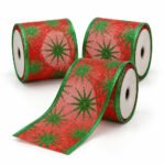 PACK X3 CINTA NAVIDEÑA DESTELLO G RO/VER 9,1MTS*6,3CM