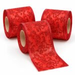PACK X3 CINTA ROJO ARABESCO ROJO ESC 9,1MTS*6,3CM