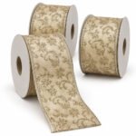 PACK X3 CINTA CHAMPAÑA ARABESCO DORADO 9,1MTS*6,3CM