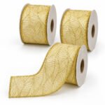 PACK X3 CINTA DORADO HOJAS LINEAS DORADO ESC 9,1MTS*6,3CM