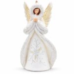 ANGEL ROSTRO CON LUZ 32CM POLIRESINA