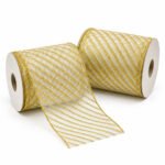 PACK X2 CINTA LINEAS DORADAS 10CMX10YD