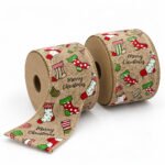 PACK X2 CINTA CAFE BOTAS NAVIDEÑAS 6.3CMX10YD