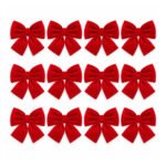 PACK X12 MOÑO TERCIOPELO ROJO 12x15cm