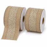 PACK X2 CINTA NATURAL CENTRO CHAMPAÑA 6,3cm x 10yd