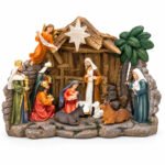 PESEBRE EN PORTAL ESTRELLA CON LUZ 19,7cm