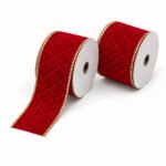 PACK X2 CINTA ROJA ROMBOS 1,5"x10yd