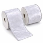 PACK X2 CINTA PLATEADA DECORADA 4"x10yd