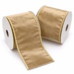 PACK X2 CINTA CHAMPAÑA DECORADA 4"x10yd