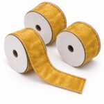 PACK X3 CINTA DORADA DECORADA 1,5"x10yd