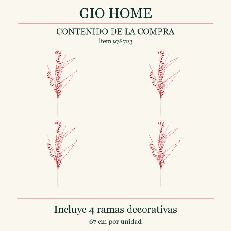 PACK X 4 ESPIGA CANDY ROJO/BLANCO 67cm - Gio Home